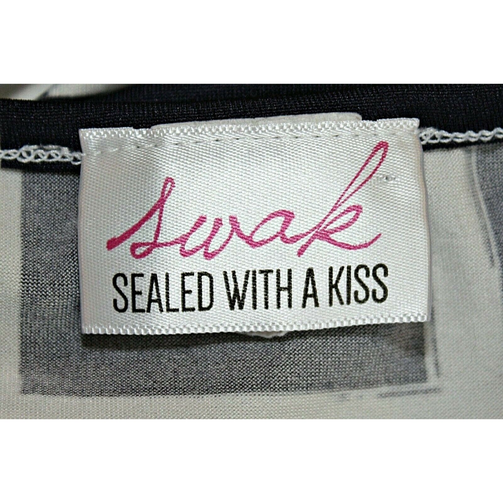 Swak Tank Top Blouse Plus Sz. 5x Navy White Plaid Sleeveless W / Hip Ties #03 — image 7 of 8